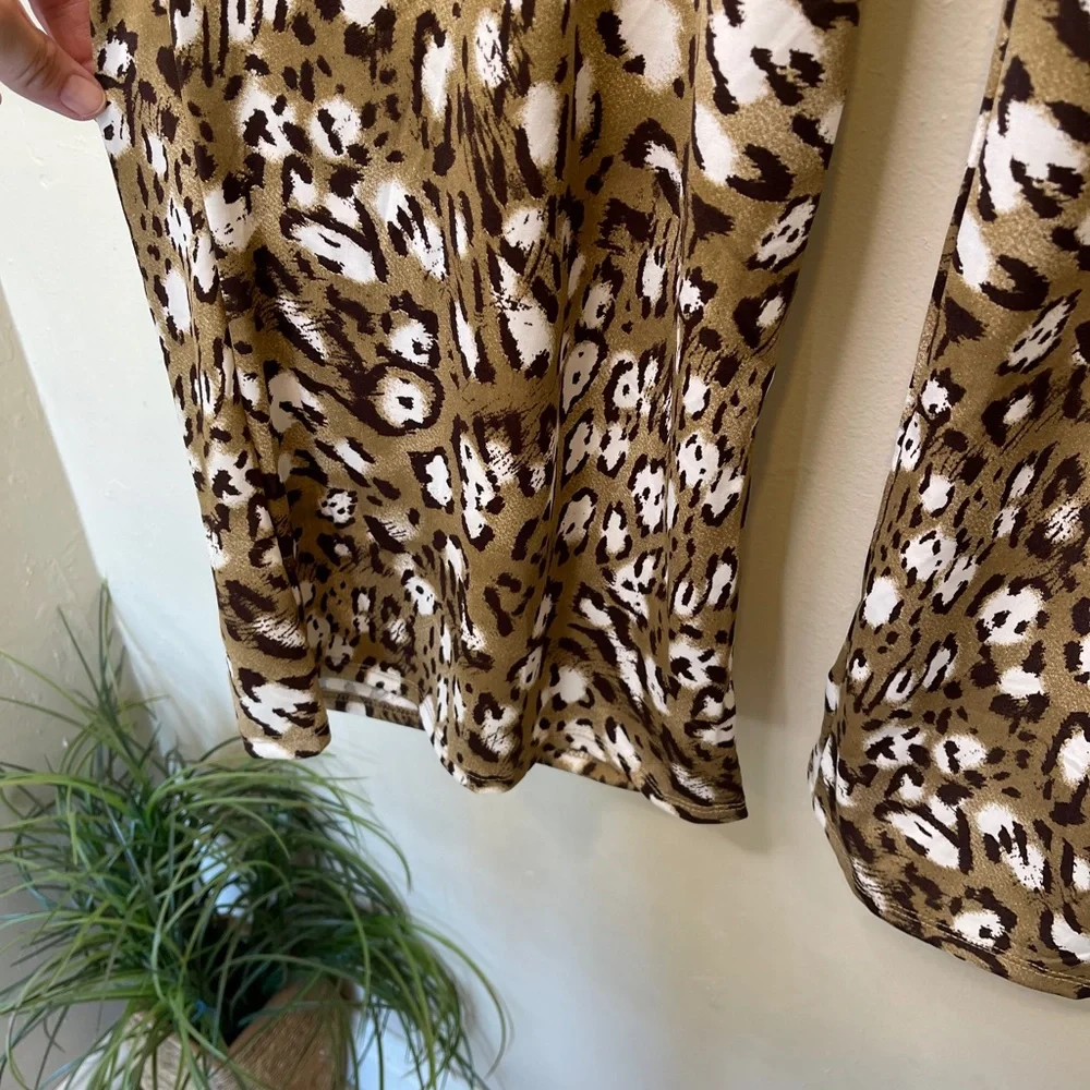 Love Ryan | Leopard Print Lounge Pull On Athleisure Wide Leg Palazzo Pants - Picture 6 of 8